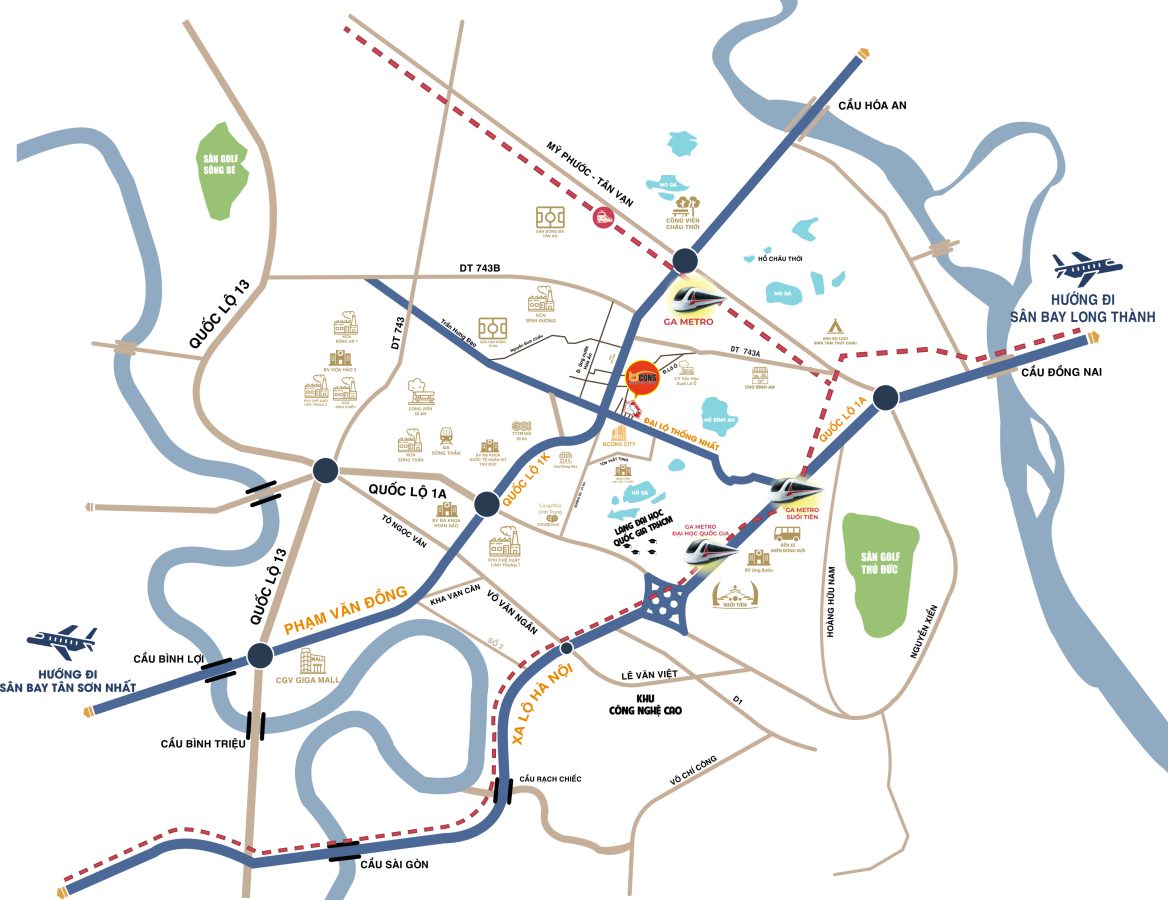 Sơ đồ kết nối Bcons Center City